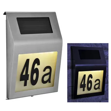 Lampe de plaque de porte acier inoxydable