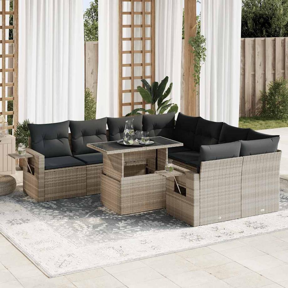 VidaXL Gartensofa set poly-rattan  