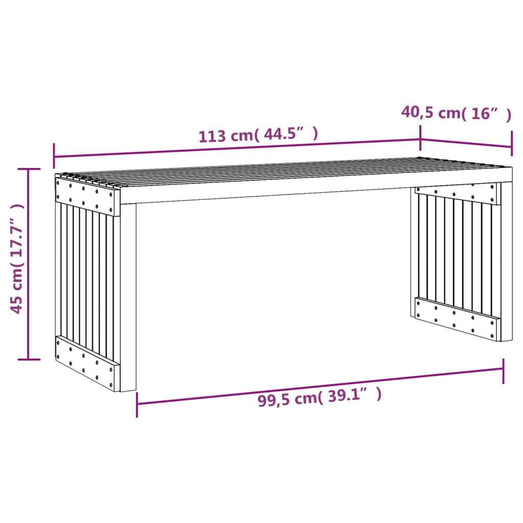 VidaXL Banc de jardin bois  