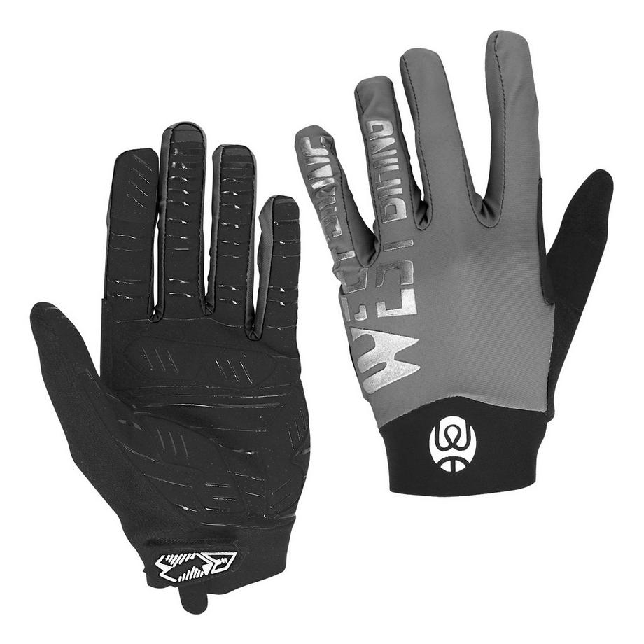Gants vélo tactiles antidérapant gris M