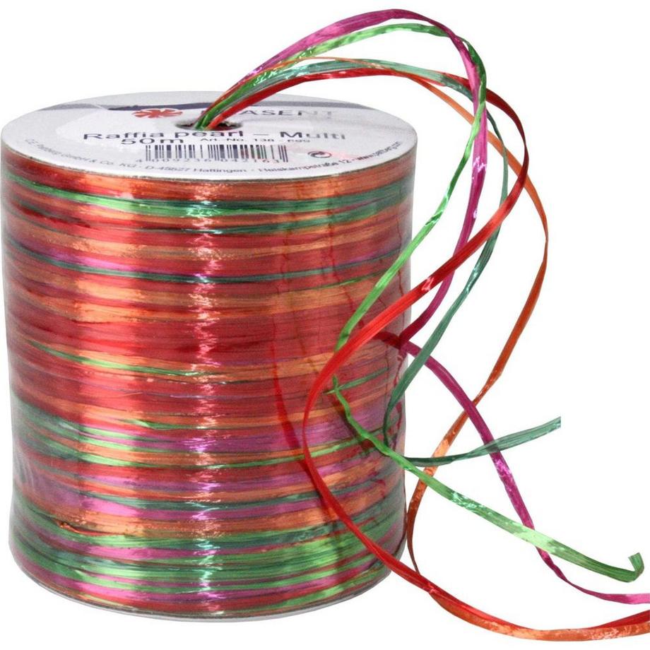 Ruban Frisé Raffia Perle