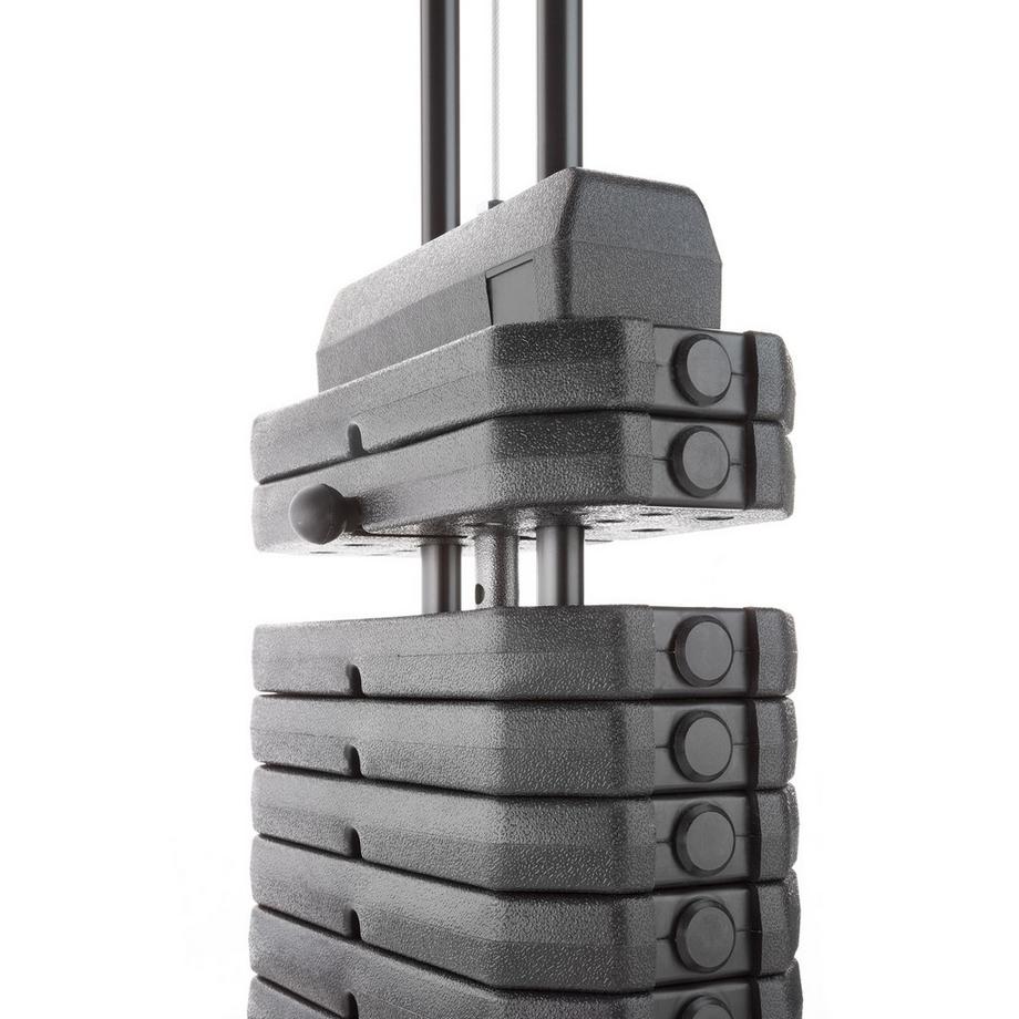 Tectake  Kraftstation Arnie mit Butterfly- und Beinstreckermodul Latzugstange und Seilzug 