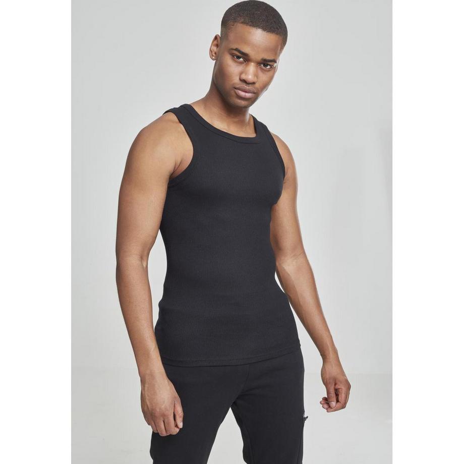 URBAN CLASSICS Basic Geripptes Tanktop  
