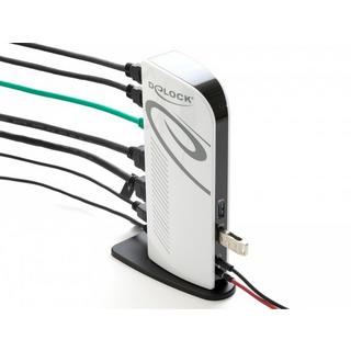 DeLock  87771 Notebook-Dockingstation & Portreplikator Kabelgebunden Schwarz, Weiß 