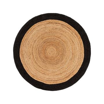 Tapis de jute Jutta Marron clair/Noir