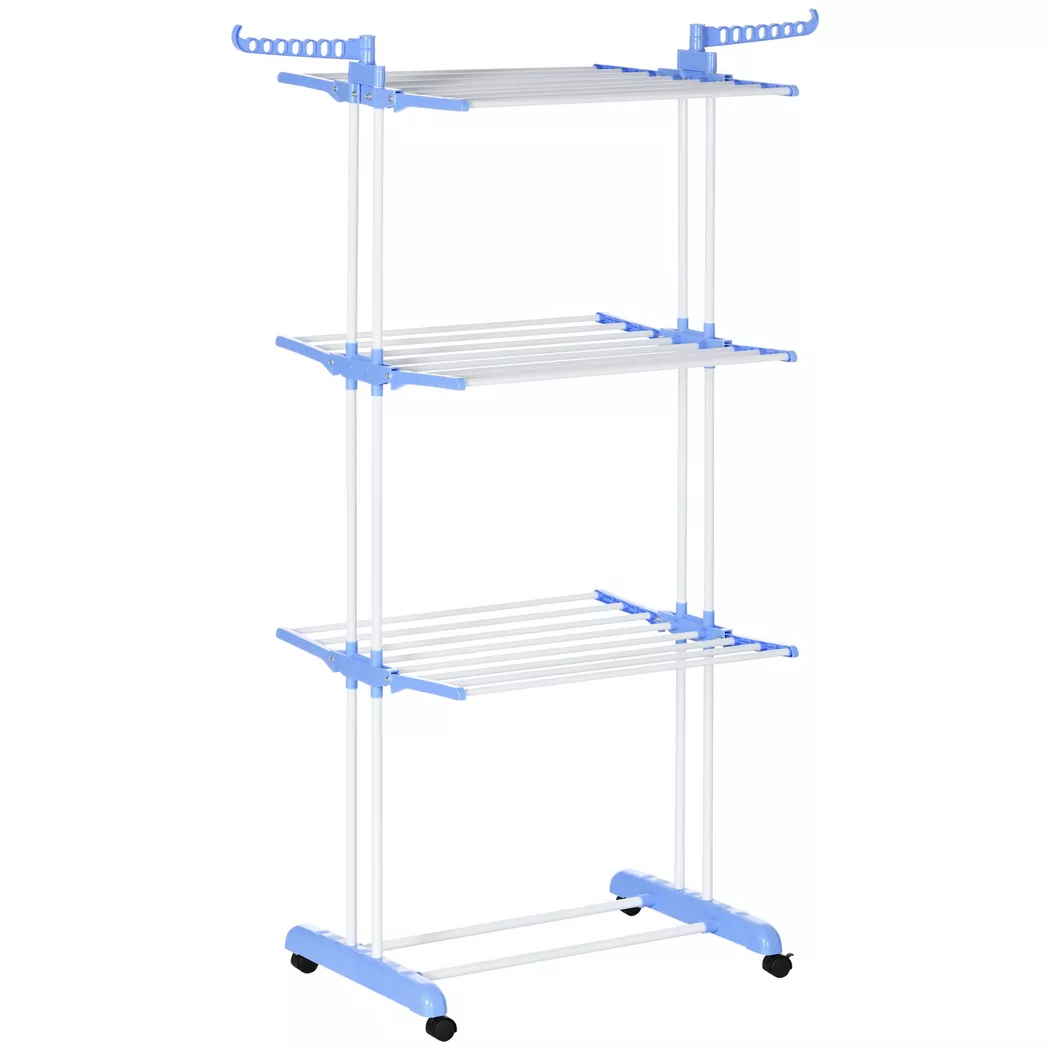 HOMCOM - Wäscheständer, One Size, Multicolor
