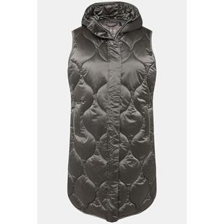 Ulla Popken Gilet Lungo Trapuntato Idrorepellente con Cerniera a Doppio Cursore  