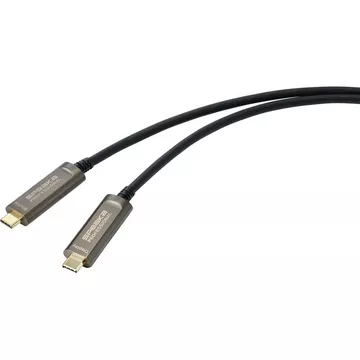 SpeaKa Professional SPEAKA Professional hybrides USB-C DisplayPort 1.2 Lichtwellenleiter-Kabel USB-C Stecker auf USB-C