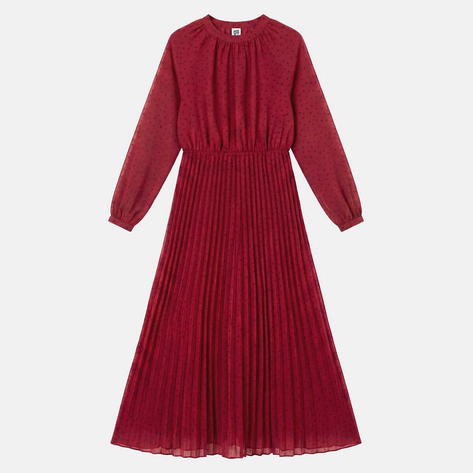 La Redoute Collections Gepunktetes Kleid mit langen Ärmeln  