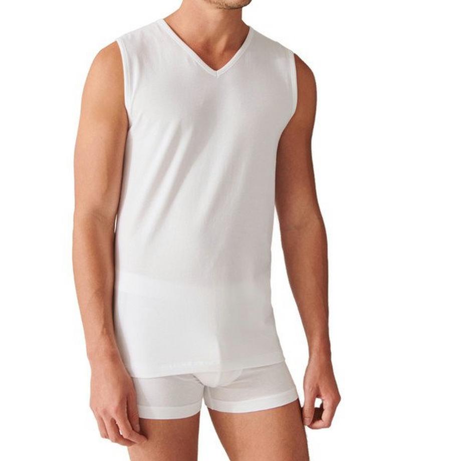 Schiesser 4er-Pack Organic Cotton V-Ausschnitt Tank Top  