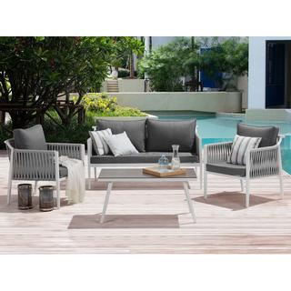 Beliani Lounge Set mit Tisch aus Aluminium Klassisch LATINA  