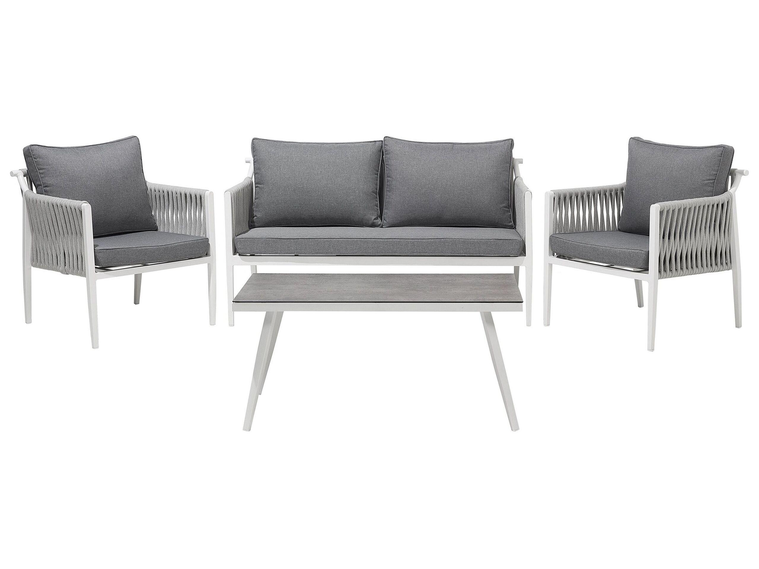 Beliani Lounge Set mit Tisch aus Aluminium Klassisch LATINA  