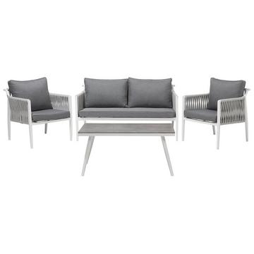 Set divani con tavolino en Alluminio Classico LATINA