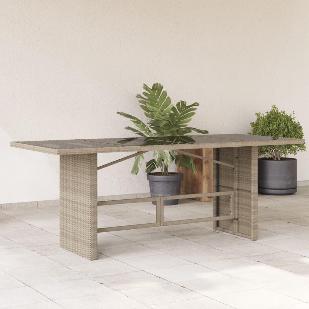 VidaXL Table de jardin rotin synthétique  