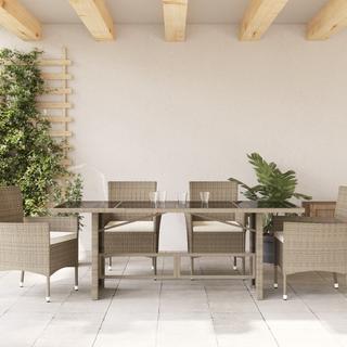 VidaXL Table de jardin rotin synthétique  