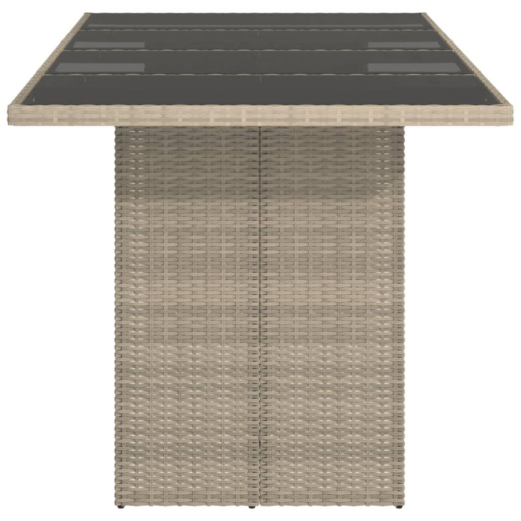 VidaXL Table de jardin rotin synthétique  