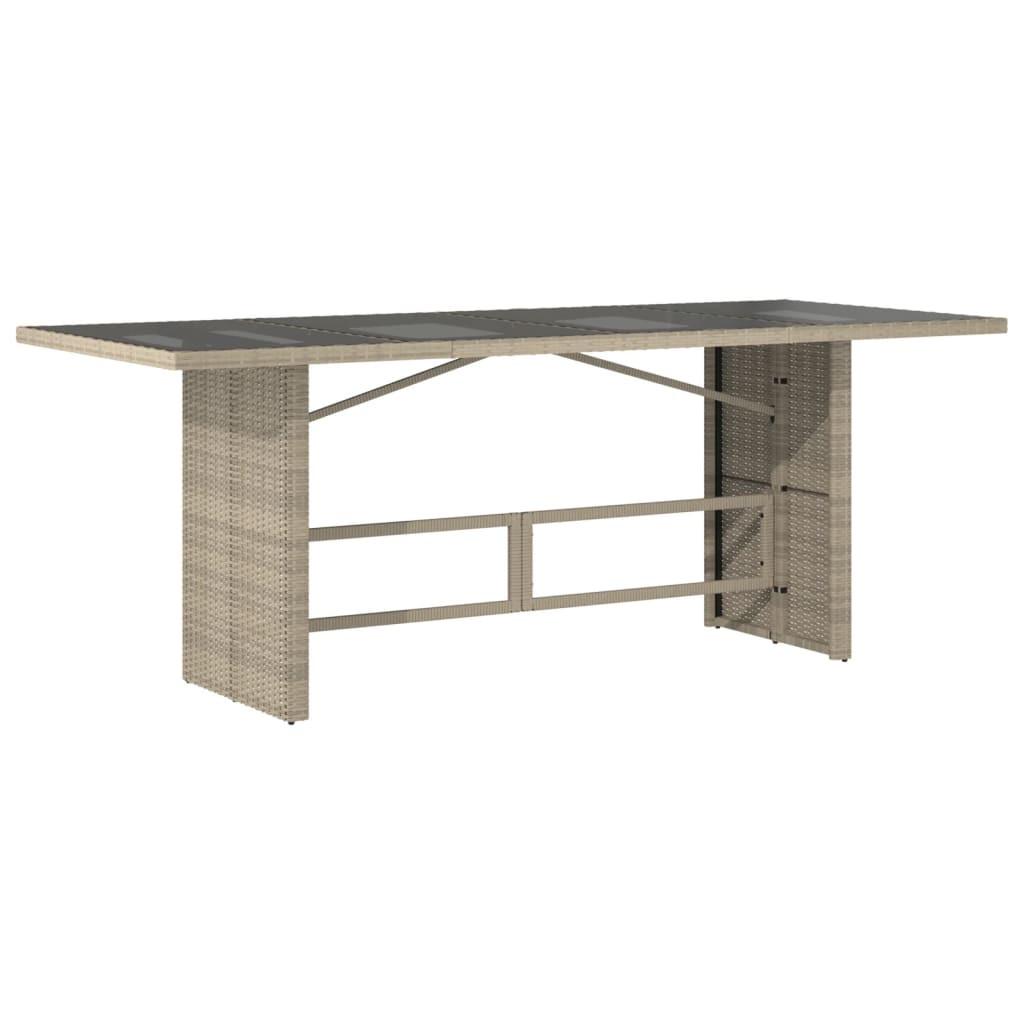 VidaXL Table de jardin rotin synthétique  