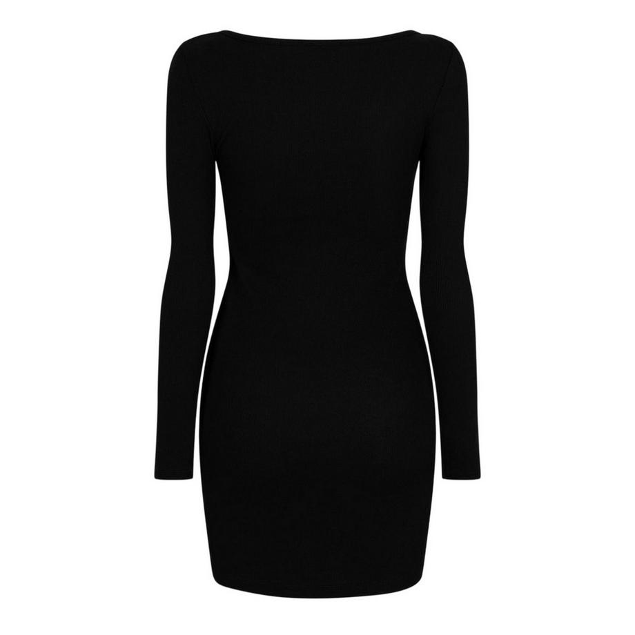 GUESS Minikleid, Eckiger Ausschnitt, Schmal, Langärmlig  