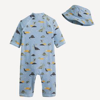 La Redoute Collections  Badeanzug Jumpsuit und Bob bedruckt 