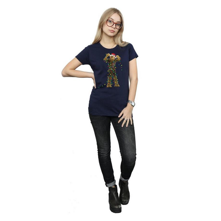 STAR WARS Star Wars Chewbacca Weihnachtsbeleuchtung T-Shirt  