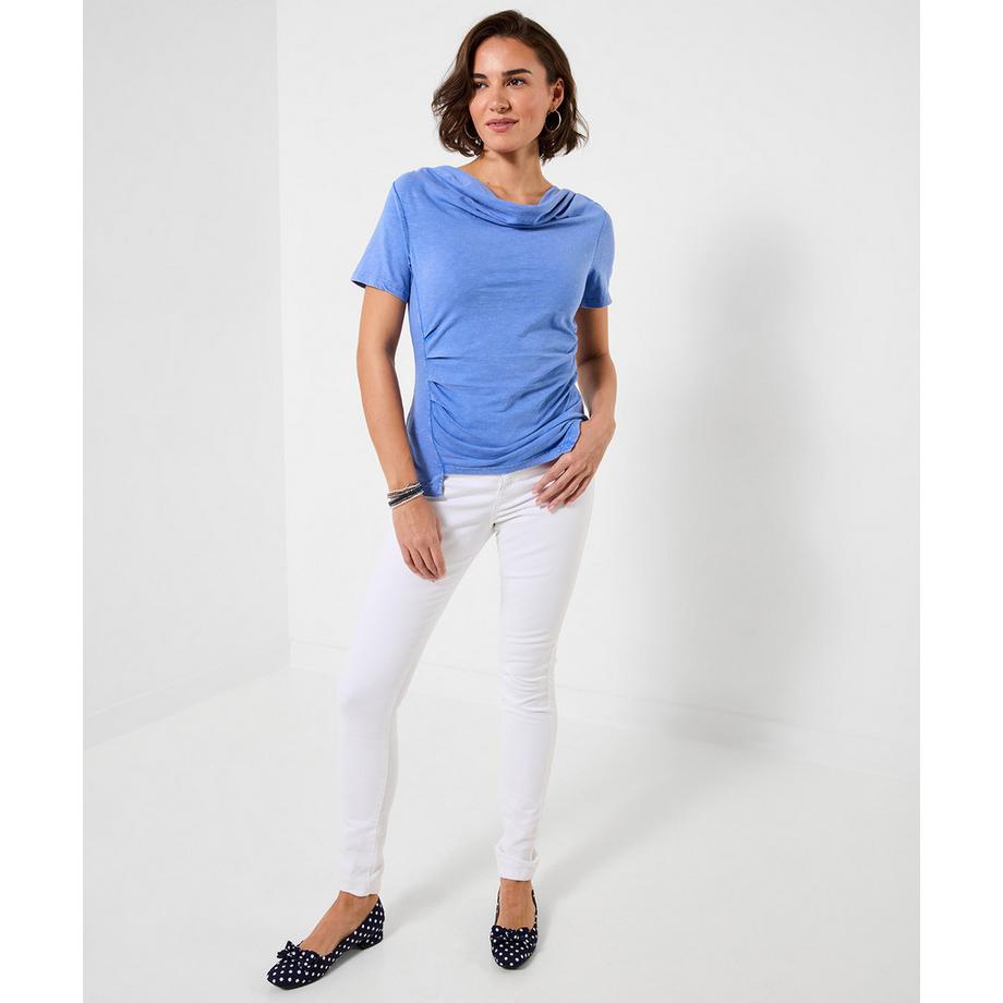 Joe Browns Jersey-Oberteil mit Wasserfallausschnitt und Drapierung  