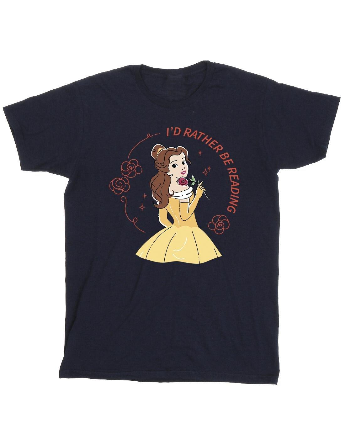 Disney  Beauty And The Beast I'd Rather Be Reading TShirt 