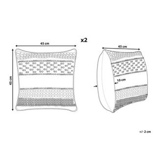 Beliani Kissen 2er Set aus Baumwolle Klassisch DEWBERRY  