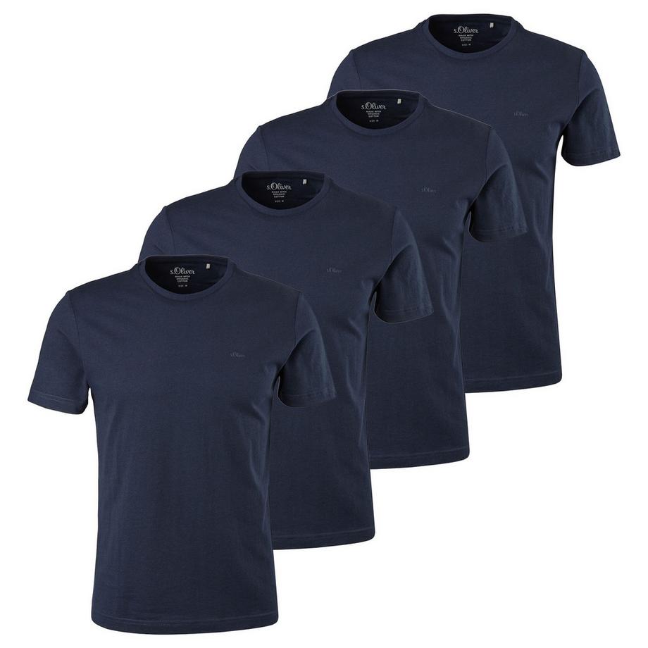 Maglietta Uomini Confezione da 4 Vestibilità confortevole-Basic T-Shirt