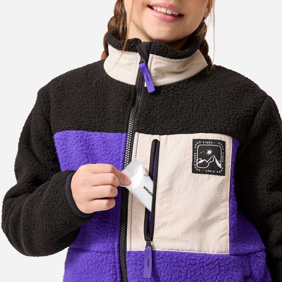 QUECHUA  Veste polaire sherpa chaude enfant 7-15 ans, NH 900 violet 