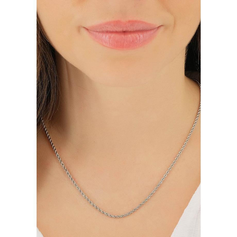 MUAU Schmuck  Collier Cordel Weissgold 750, 2.2mm, 45cm 