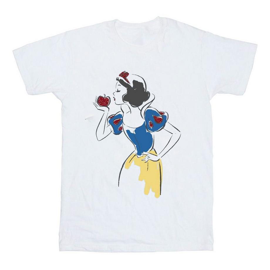 T-ShirtMotif Blancheneige Motiftyle Pomme Pailletée