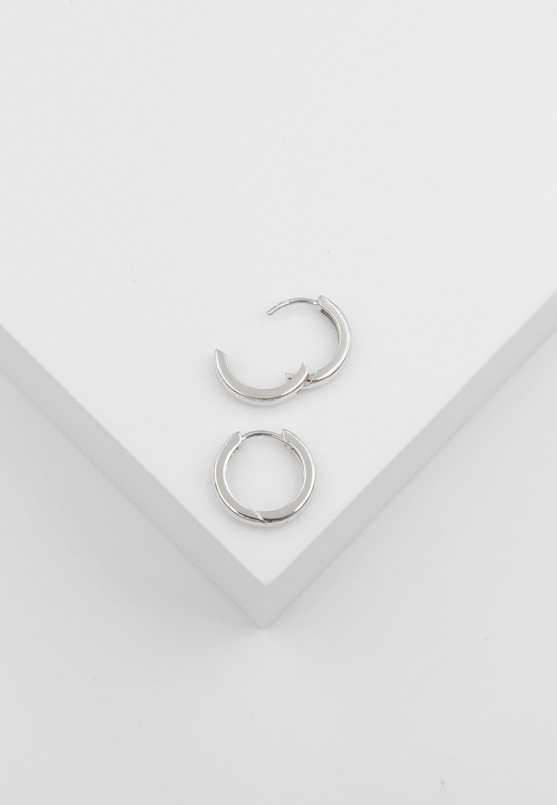 MUAU Schmuck  Creolen Weissgold 750, 14mm 