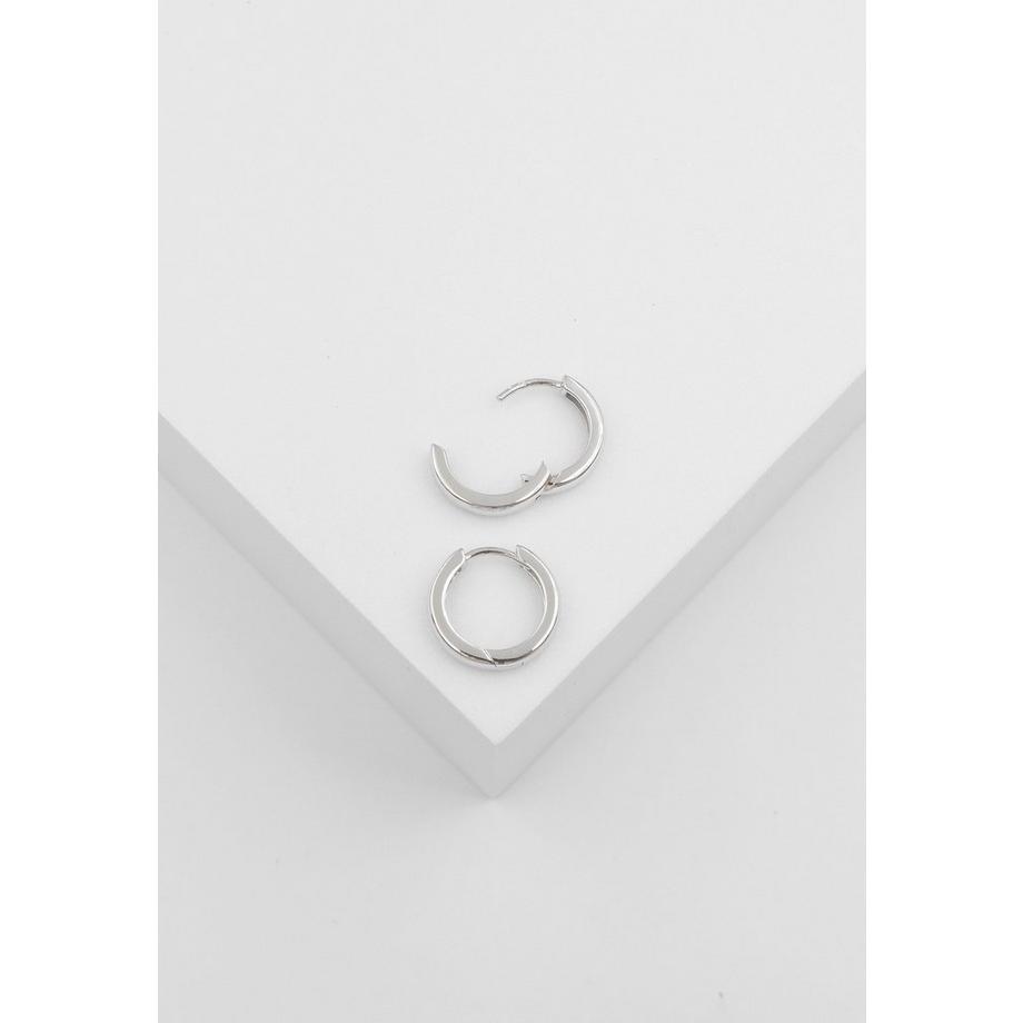 MUAU Schmuck  Creolen Weissgold 750, 14mm 