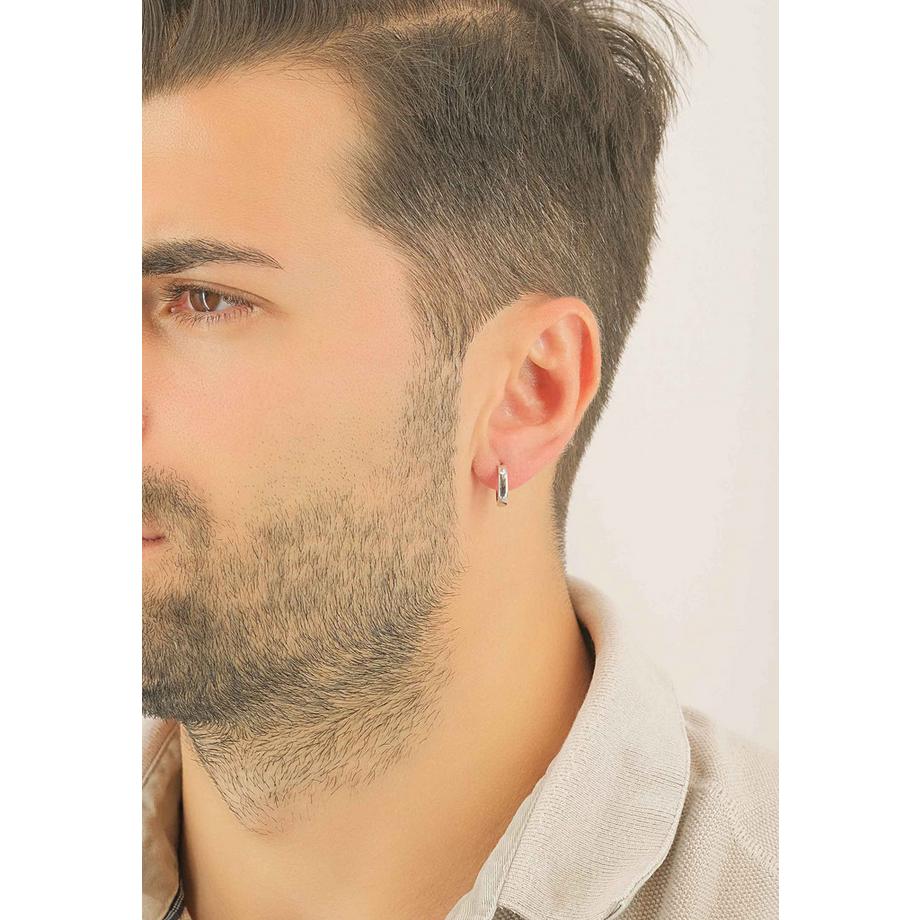 MUAU Schmuck  Creolen Weissgold 750, 14mm 