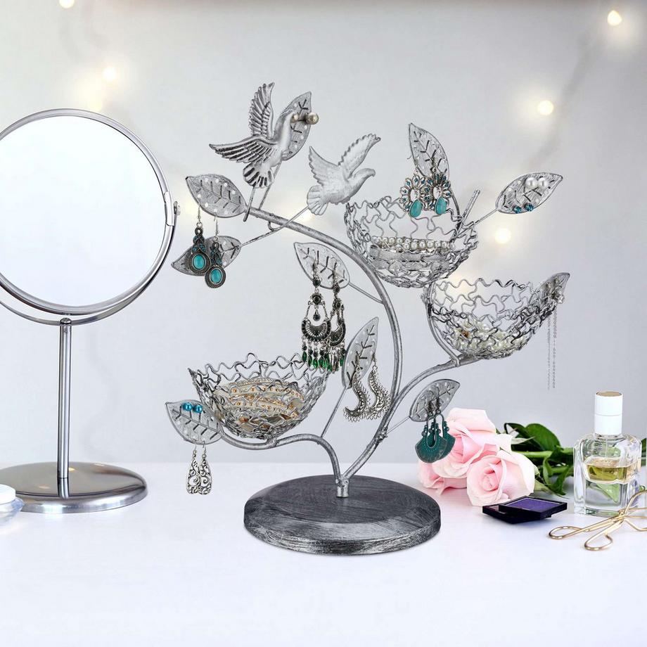 B2X  Arbre à bijoux pour boucles d'oreilles et bagues 