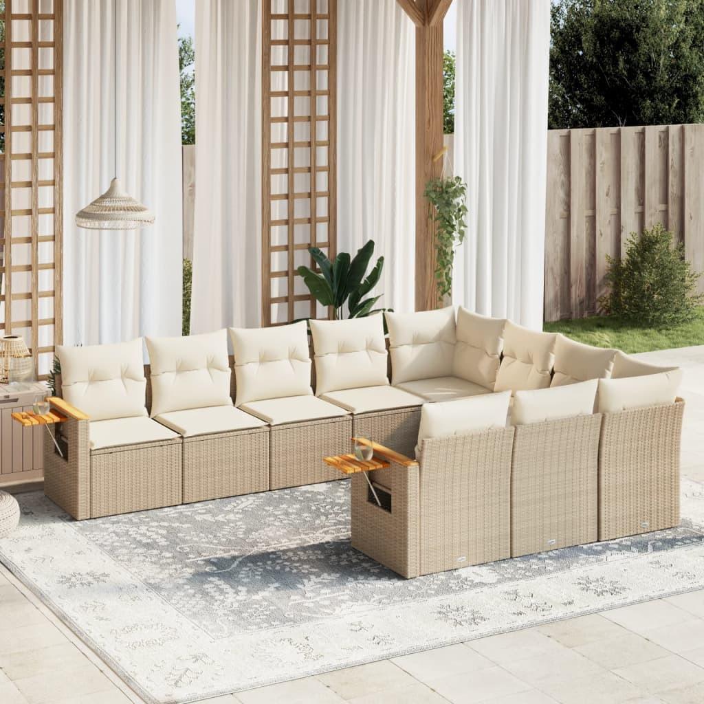 VidaXL set divano da giardino Polirattan  