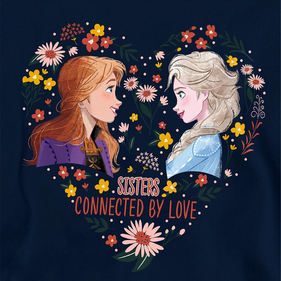FROZEN  Sisters Connected By Love Felpa Con Cappuccio San Valentino Elsa E Anna 