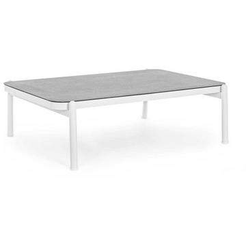 Table basse de jardin Florencia 120x75 blanc