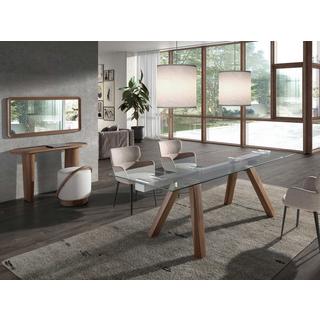 ANGEL CERDA Konsole oval Nussbaum Halbspitze  