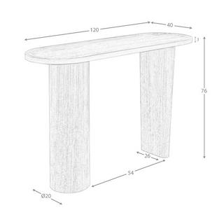 ANGEL CERDA Konsole oval Nussbaum Halbspitze  