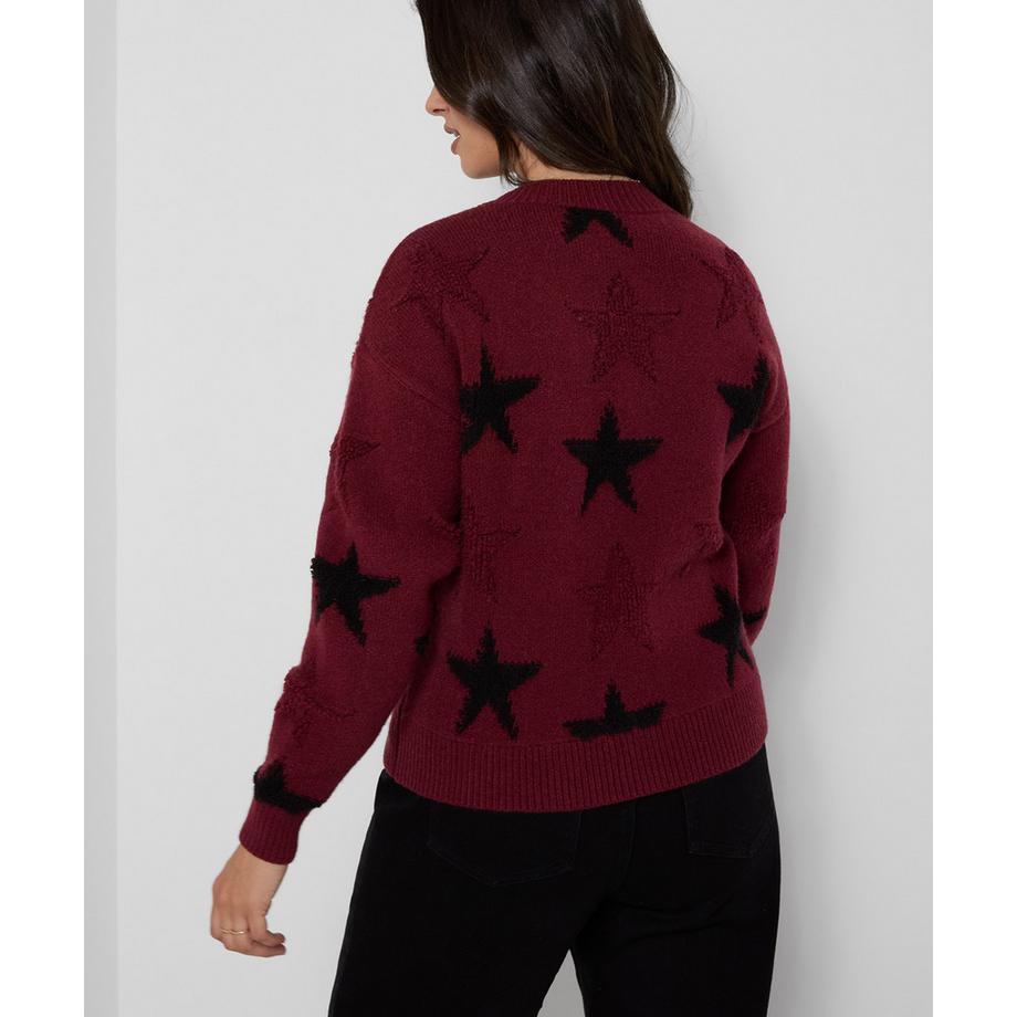 Joe Browns Strickjacke mit Sternen und V-Ausschnitt  