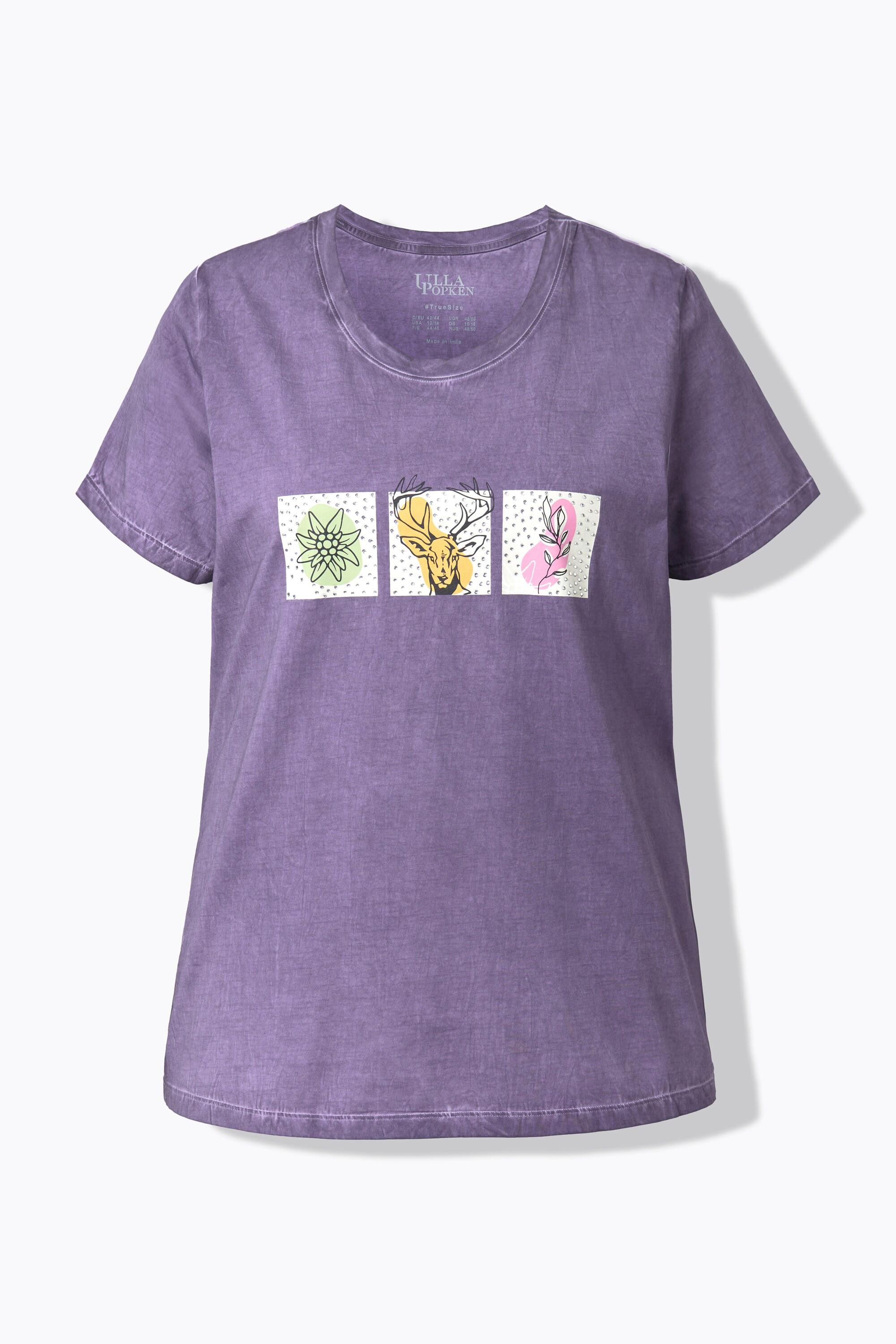 Ulla Popken T-Shirt Classica Stile Tracht Girocollo Maniche Corte  