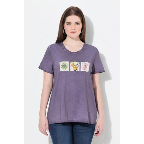 Ulla Popken T-Shirt Classica Stile Tracht Girocollo Maniche Corte  