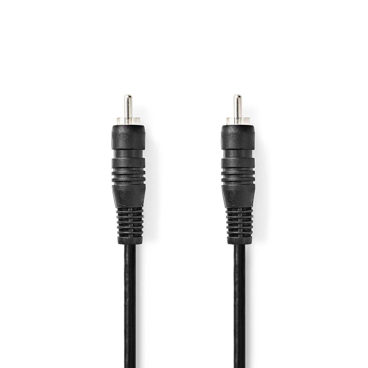 Nedis  Digital Audio Kabel | RCA Hane | RCA Hane | Nickelplaterad | 1.00 m | Rund | PVC | Svart | Kuvert 