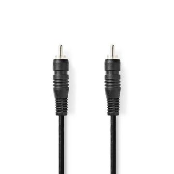 Câble audio numérique | RCA Hane | RCA Hane | Nickelplaterad | 1.00 m | Rond | PVC | Svart | Kuvert