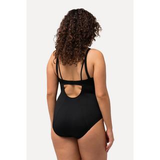 Ulla Popken Costume da bagno Perle Texture Coppe Morbide Laccetti Decorativi  