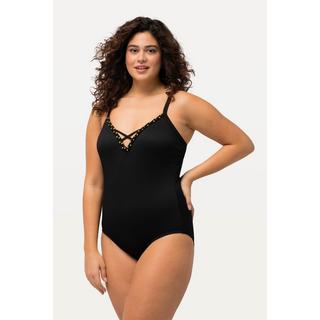 Ulla Popken Costume da bagno Perle Texture Coppe Morbide Laccetti Decorativi  