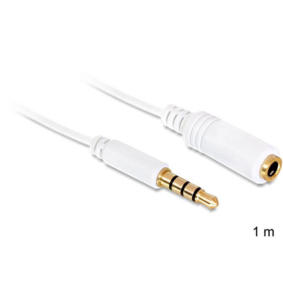 DeLock  DeLOCK 3.5mm 1m cavo audio Bianco 