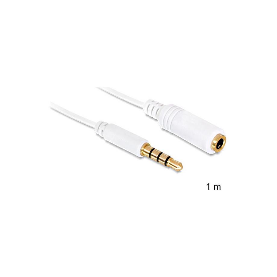 DeLock  DeLOCK 3.5mm 1m cavo audio Bianco 