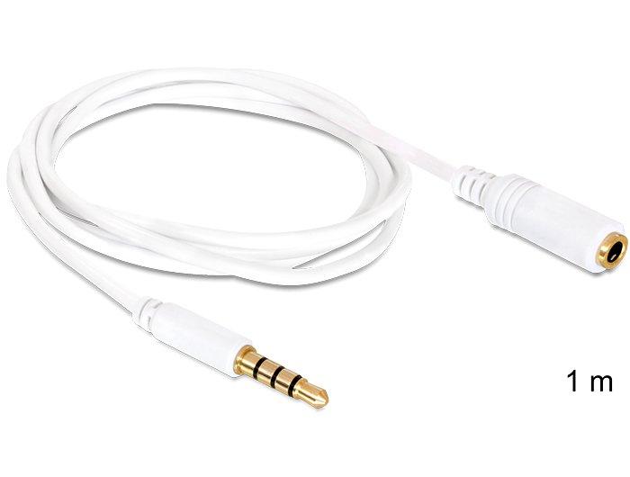 DeLock  DeLOCK 3.5mm 1m câble audio 3,5mm Blanc 